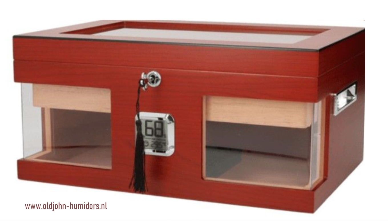 H12 humidor bruin - glas - tray -slot-digitaal