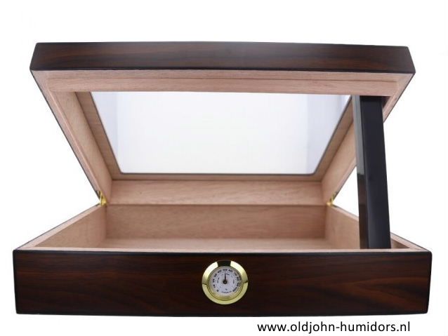 humidor walnoot edition - met groot doorzicht venster