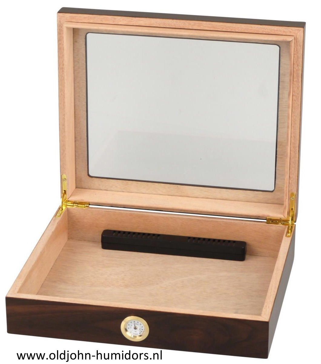 humidor walnoot edition - met groot doorzicht venster. mooi!