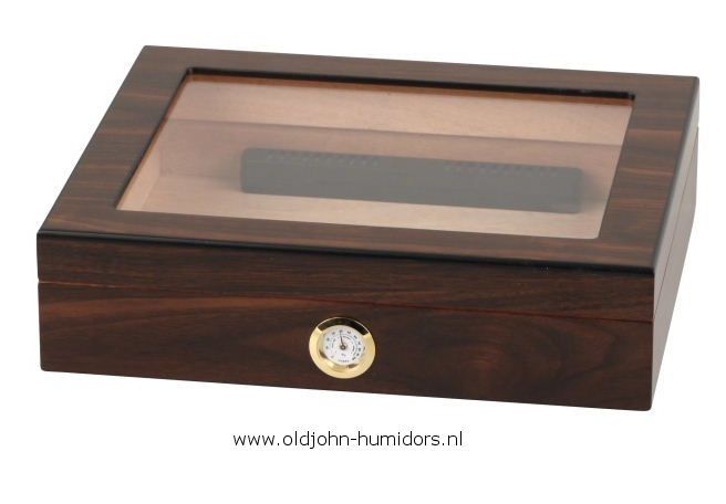 humidor walnoot edition - met groot doorzicht venster. oldjohn-humidors