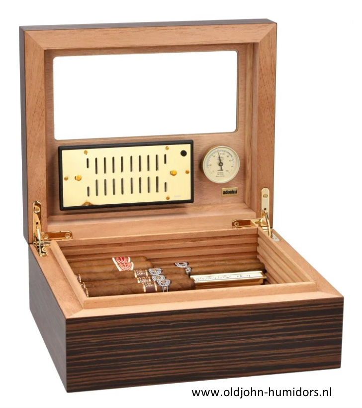 Humidor Adorini Vittoria M DeLuxe Makassar hout fineer