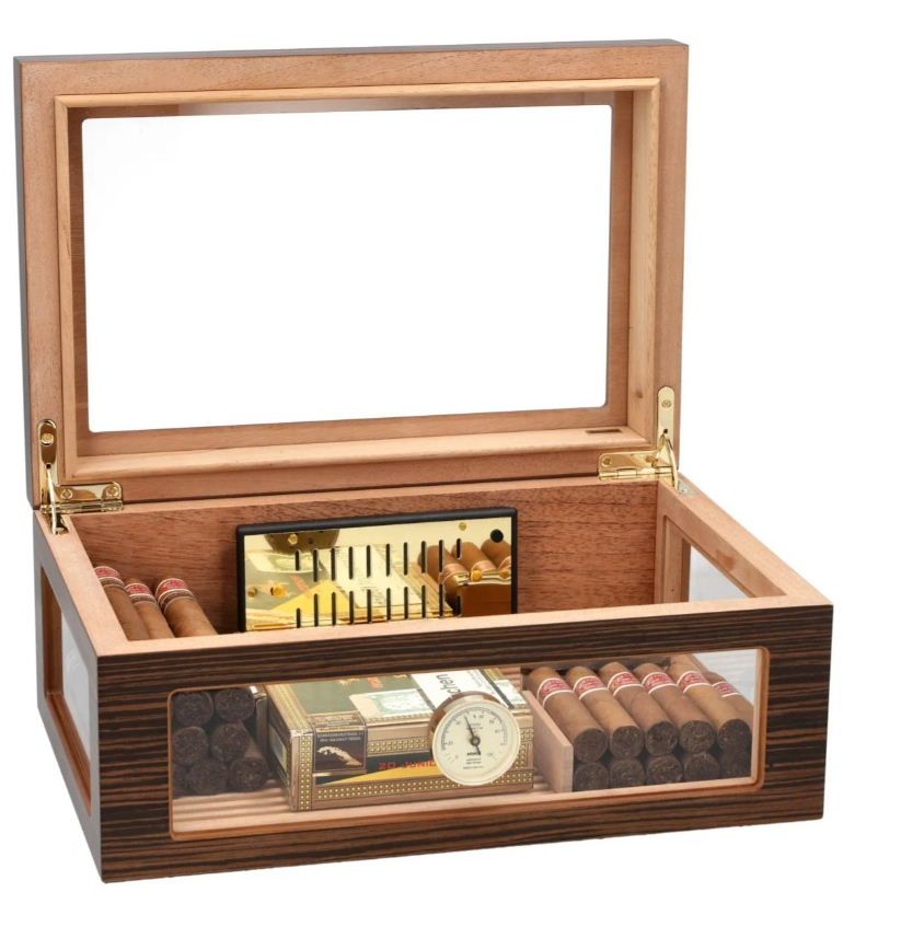 Humidor Adorini Treviso Grande DeLuxe Hoogwaardig ebbenhout fineer