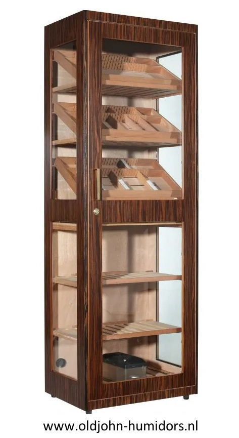 humidor kabinet kast Adorini Capri Ebony, meervoudig gelakt ebbenhout