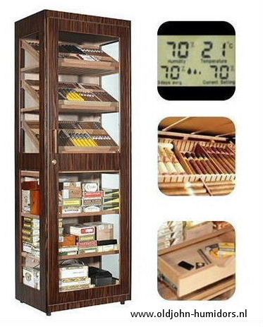 humidor kabinet kast Adorini Capri Ebony, meervoudig gelakt ebbenhout
