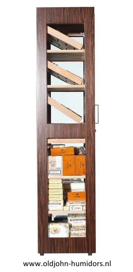 humidor kabinet kast Adorini Capri Ebony, meervoudig gelakt ebbenhout