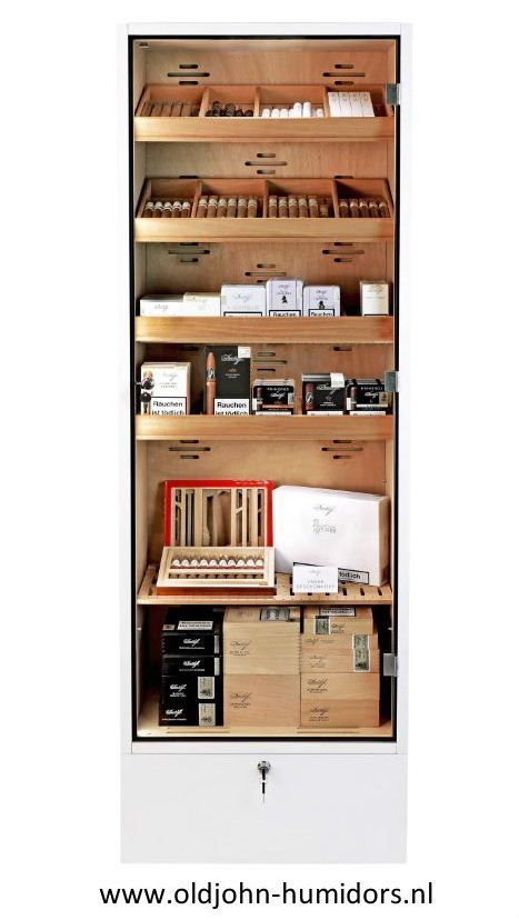H201 humidor kabinet kast Adorini Portofino 6000 sigaren - white - verkoop via oldjohn-humidors.nl