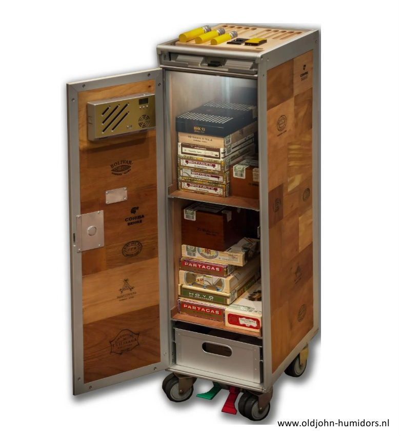 H205 Adorini Trolley Cabinet Humidor Cub - Old John Humidors