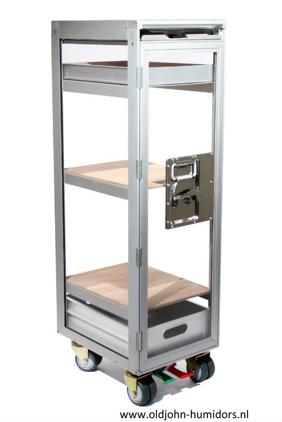 H207 Adorini Trolley Cabinet Humidor Acrylic OldJohn Humidor