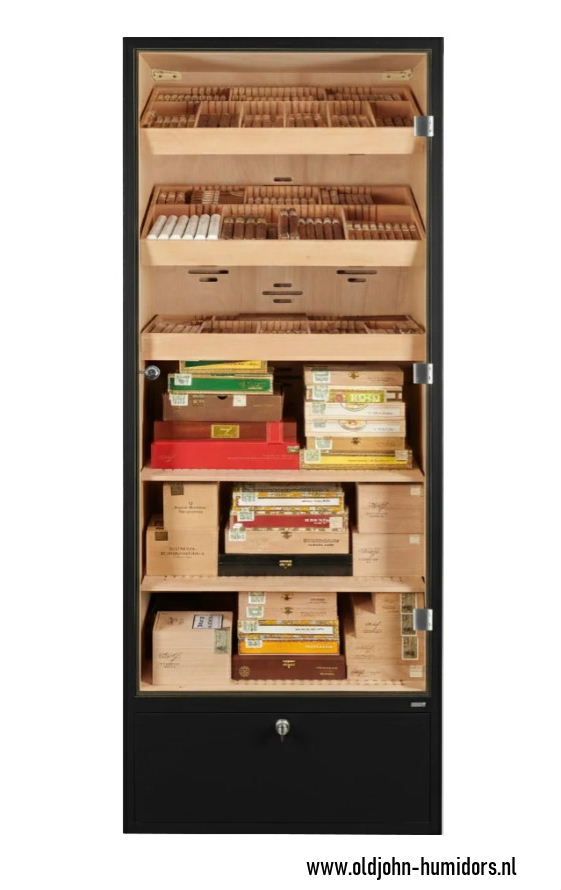 H300 Adorini Primo Cabinet Humidor Black 5400 cigars