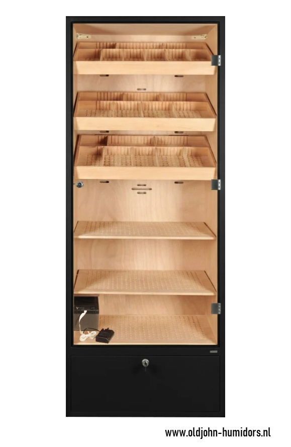 H300 Adorini Primo Cabinet Humidor Black 5400 cigars