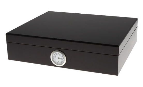 H34 Bookwill Humidor - Zwart 230 x 219 x 5 9mm - 25 sigaren
