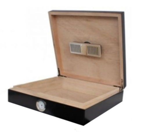 H34 Bookwill Humidor - Zwart 230 x 219 x 5 9mm - 25 sigaren.