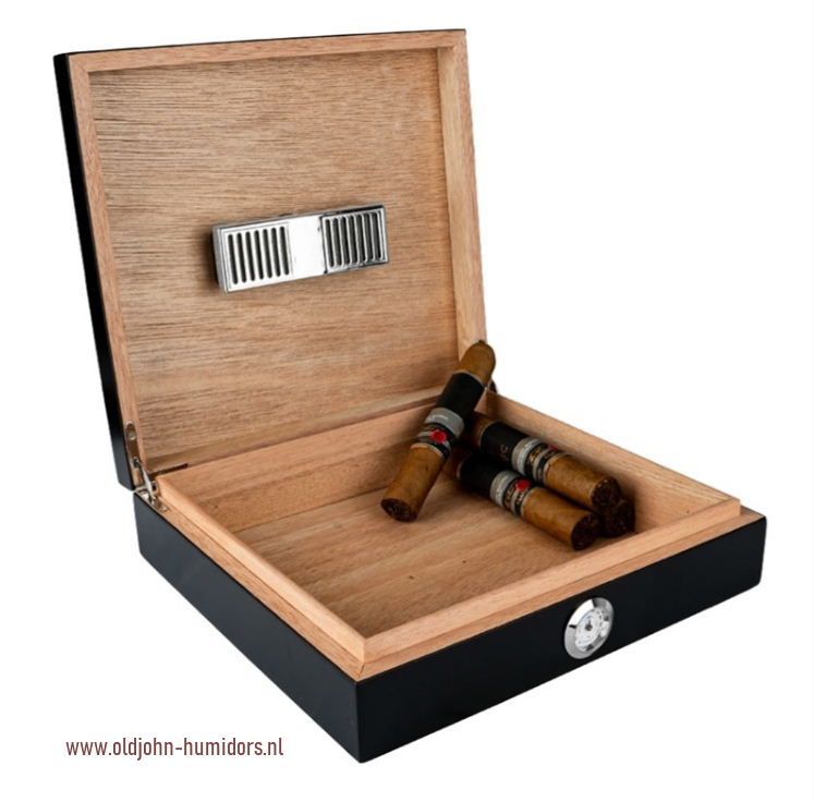 H34 Bookwill Humidor - Zwart 230 x 219 x 5 9mm - 25 sigaren