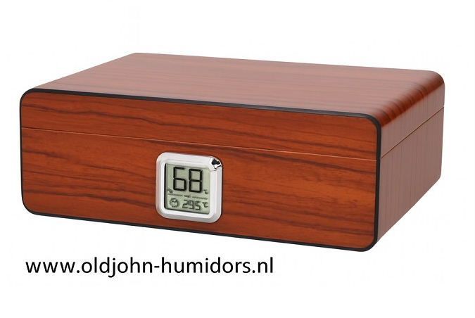 H35 ANGELO® PREMIUM MERK HUMIDOR DIGITALE HYGROMETER
Mat bruin met houtnerf design
Gratis sigarenknipper 20-30 sigaren.