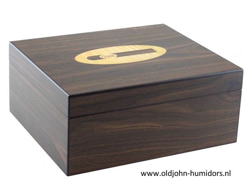 humidor Walnoot M DeLuxe met Cigar Logo