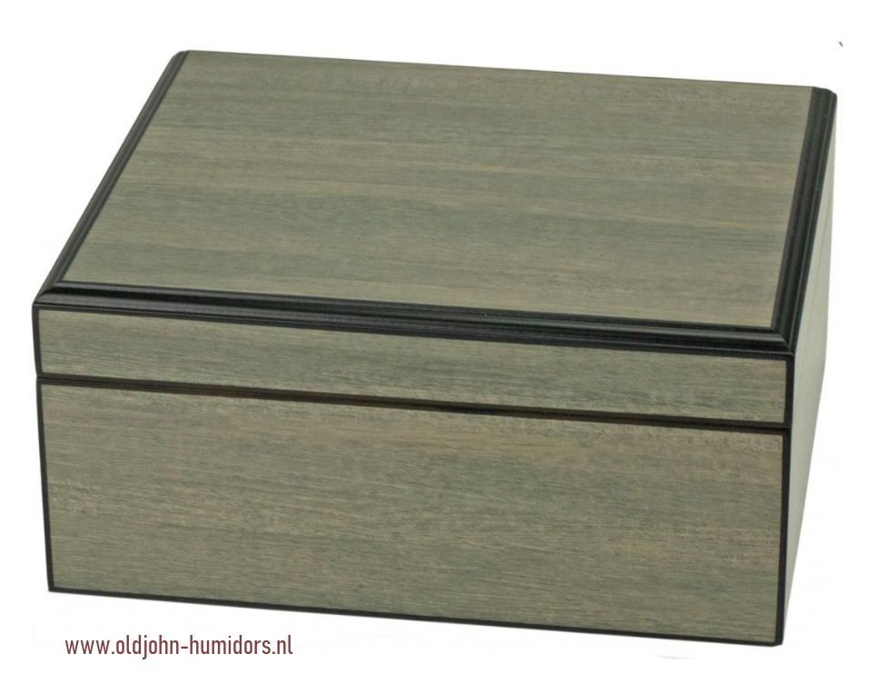Grijze humidor Startset met asbak, leren koker, knipper