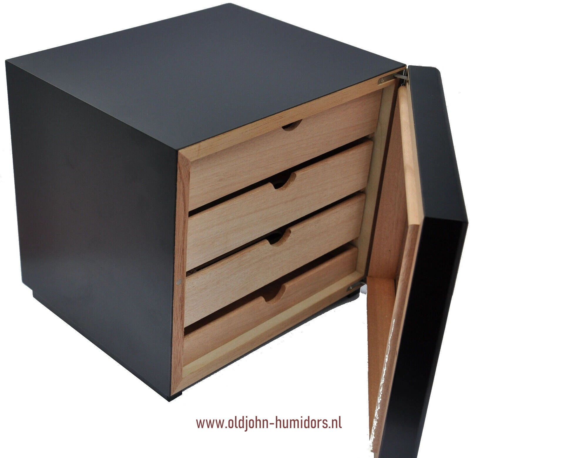 humidor kabinet zwart - 4 laden -Oldjohn humidors
