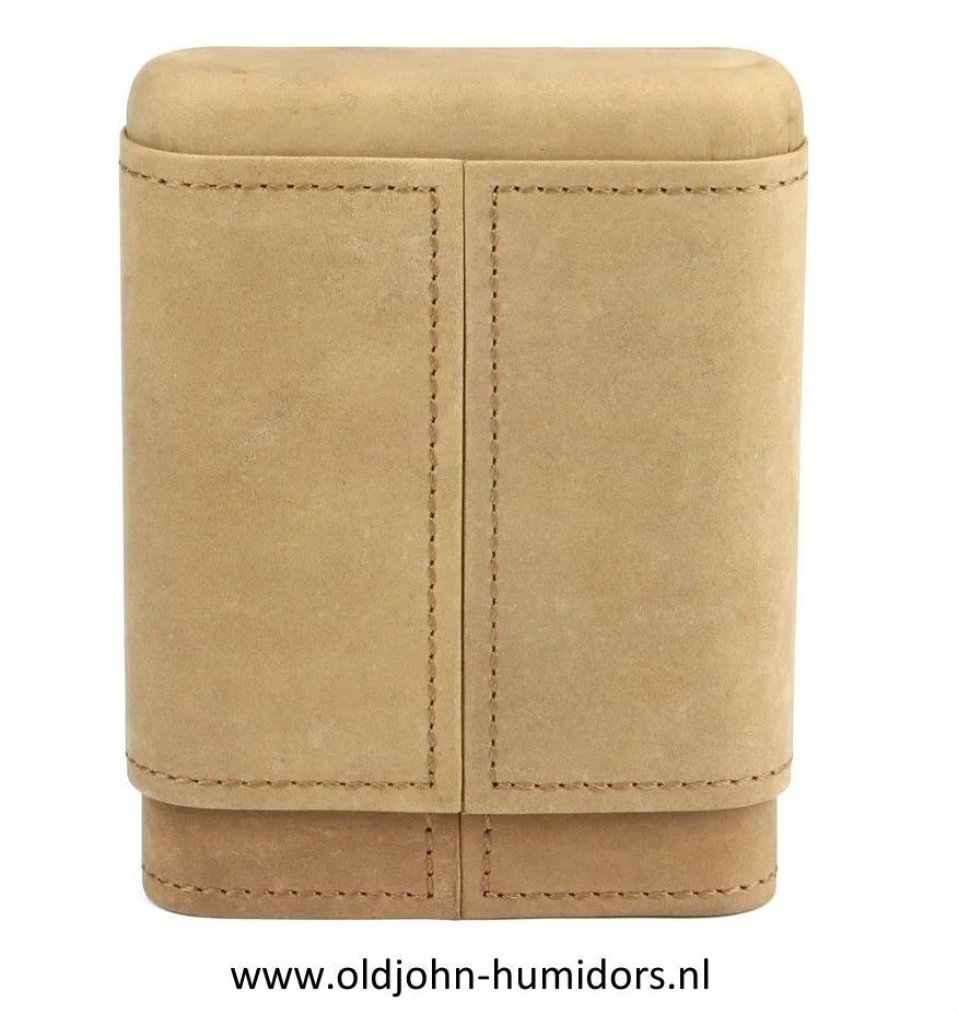 Adorini sigarenkoker bruin suede leer 3 tot 5 sigaren SK05