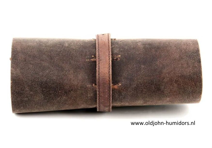 Adorini sigarentas etui zwart, echt leer voor sigaren en accessoires SK13741