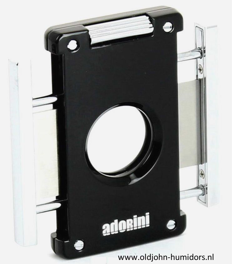 skn22 Nieuwe professionele top merk sigarenknipper van ADORINI ® - chirurgisch staal - dubbel mes, vlijmscherp - geïntegreerd veermechanisme - geschenkverpakking - leverbaar uit voorraad , verkoop via oldjohn-humidors.nl
