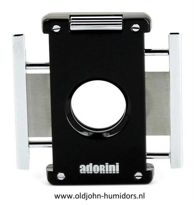 skn22 Nieuwe professionele top merk sigarenknipper van ADORINI ® - chirurgisch staal - dubbel mes, vlijmscherp - geïntegreerd veermechanisme - geschenkverpakking - leverbaar uit voorraad , verkoop via oldjohn-humidors.nl