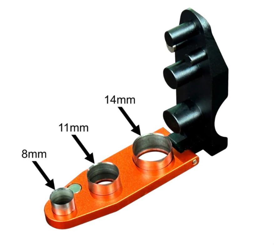 SKN61: PerfecDraw - Sigarenboor / Punch & Stand - Oranje & Zwart -
Diameter boren ∅: 8, 11, 14 mm -
Magneetsluiting
