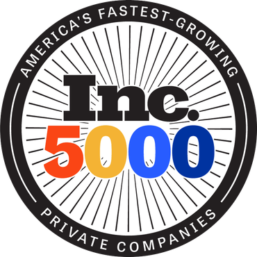 Inc. 5000 logo with black circular badge and colorful “5000” text on white background