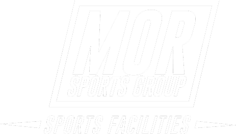 Faint monochrome logo reading “MOR” inside a tilted rectangular frame on a white background