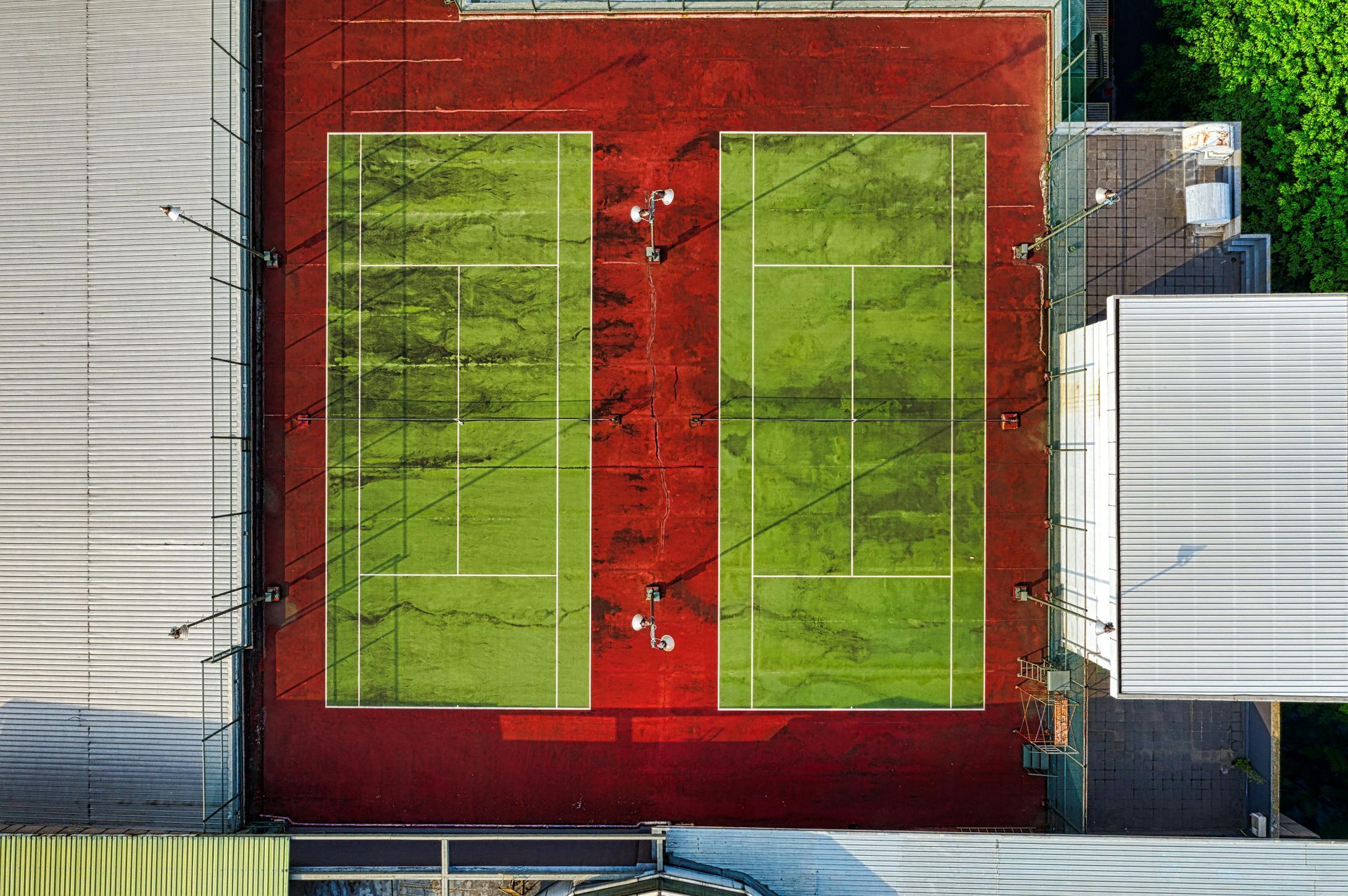 Backyard tennis court
