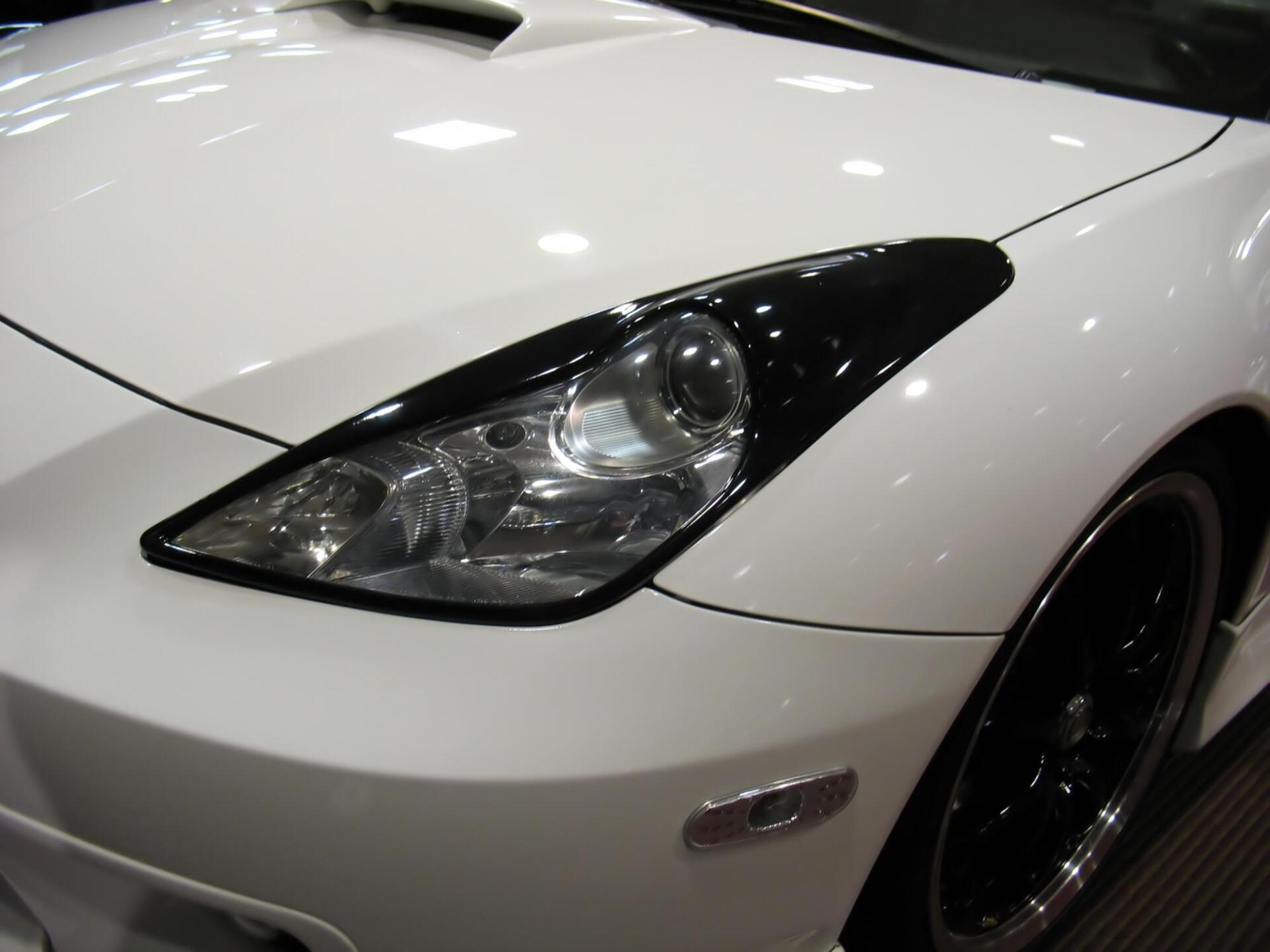 newly painted white car