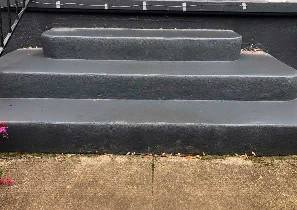 Before Mudjacking Front Steps