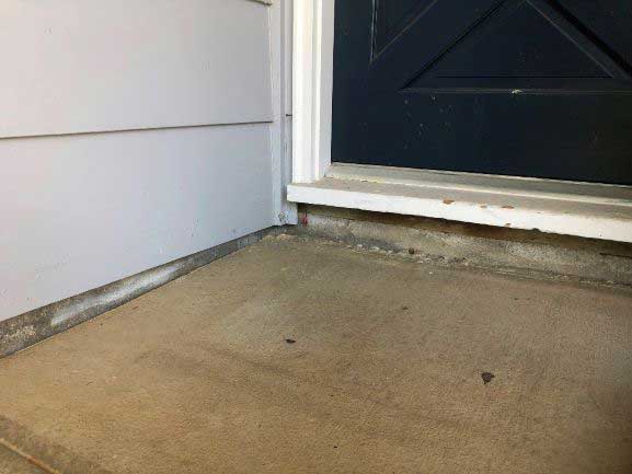 Before Mudjacking Front Walkway