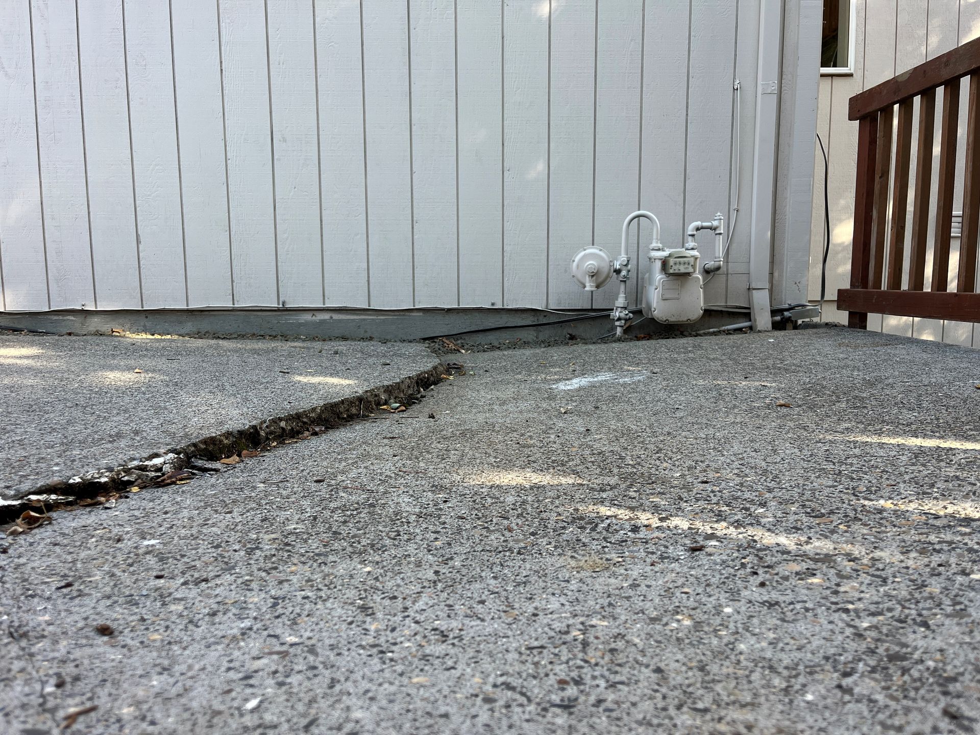 Cracked Asphalt Patio