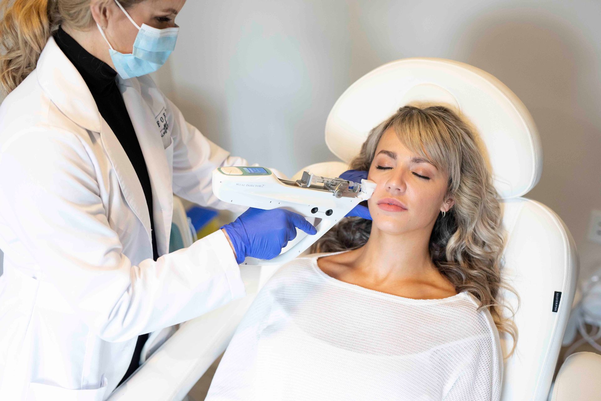 woman getting botox