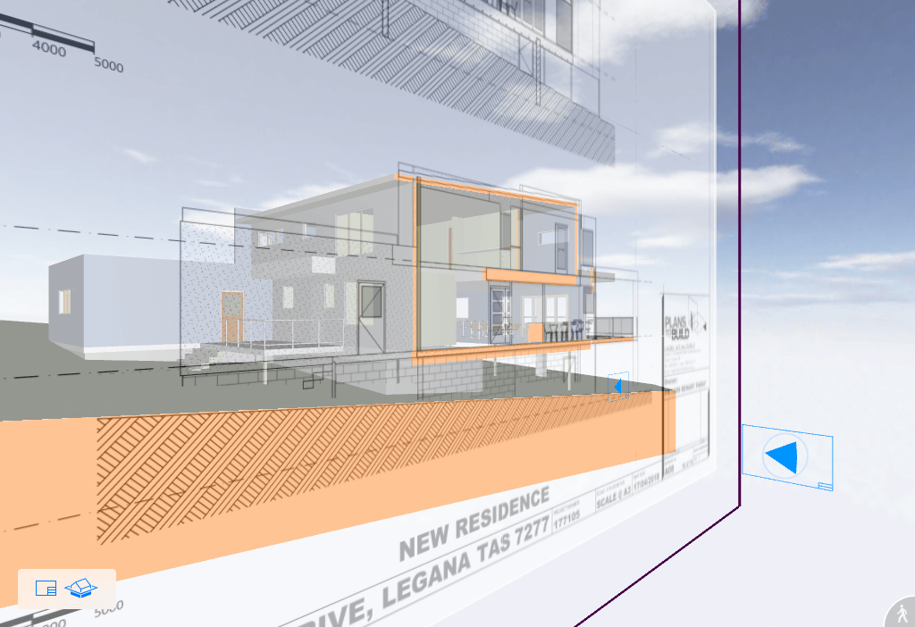 Technical drawing of house plans