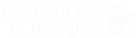 Château de La Recepte logo in white.