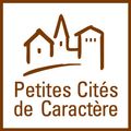 Brown logo: three stylized buildings above 