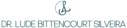 Logotipo com “LB” estilizado em azul-petróleo e o texto “DR. LUDE BITTENCOURT SILVEIRA” em azul acinzentado.