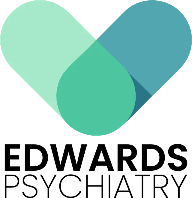 Logo: Heart-shaped design in shades of blue and green above the text