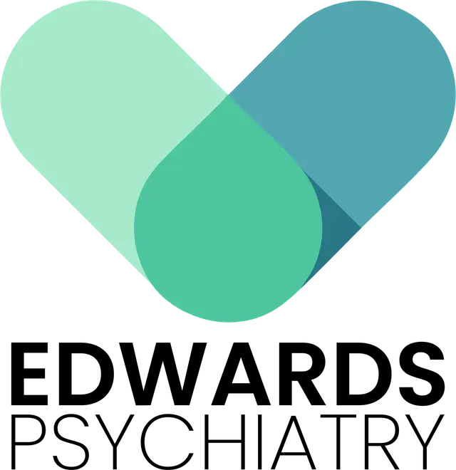 Logo: Heart-shaped design in shades of blue and green above the text