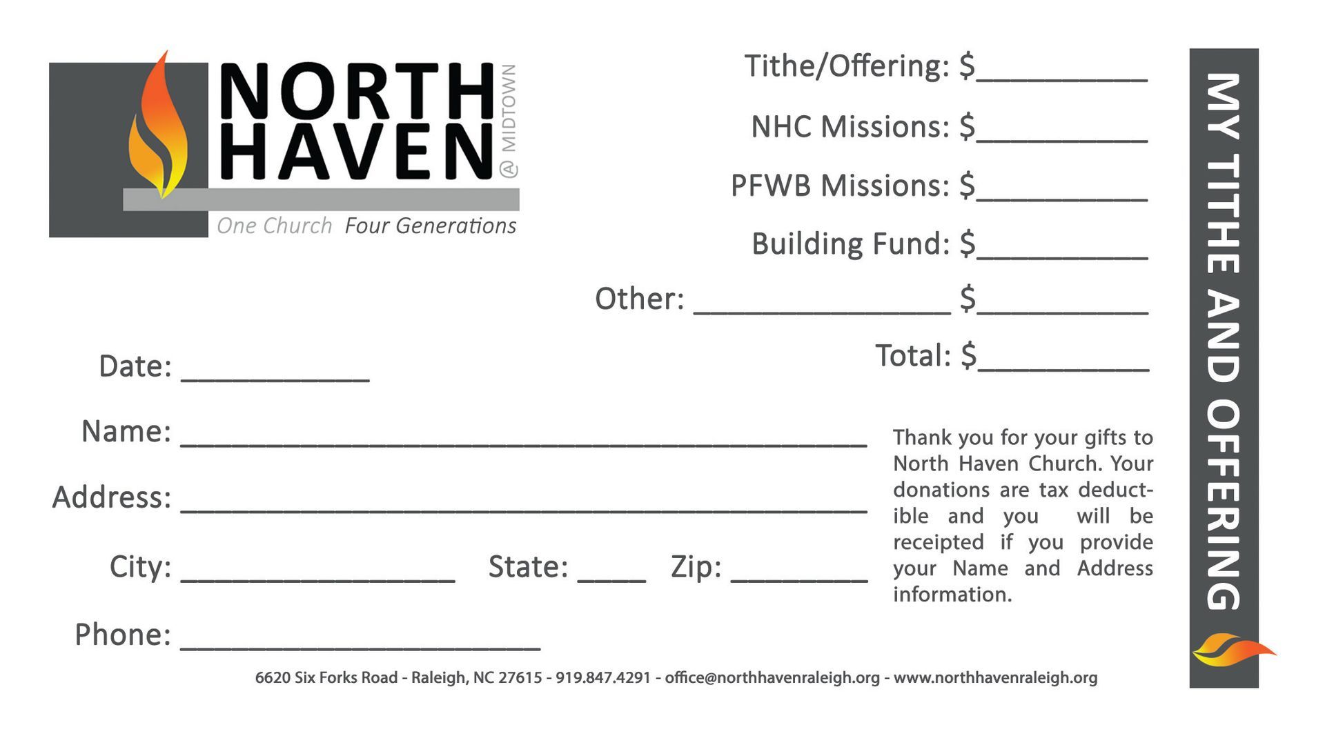 Offering envelope