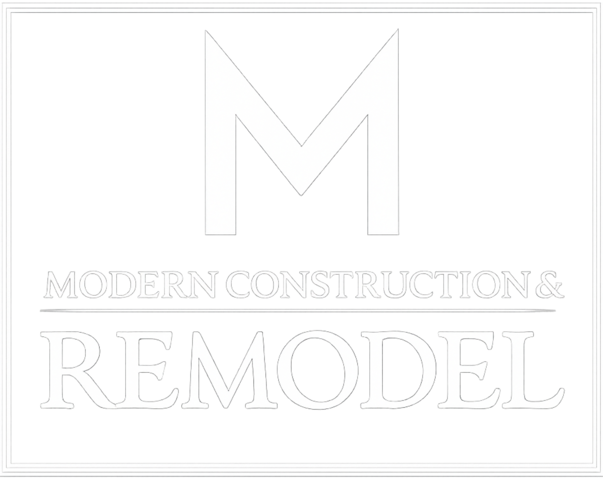 Modern Construction & Remodel Logo