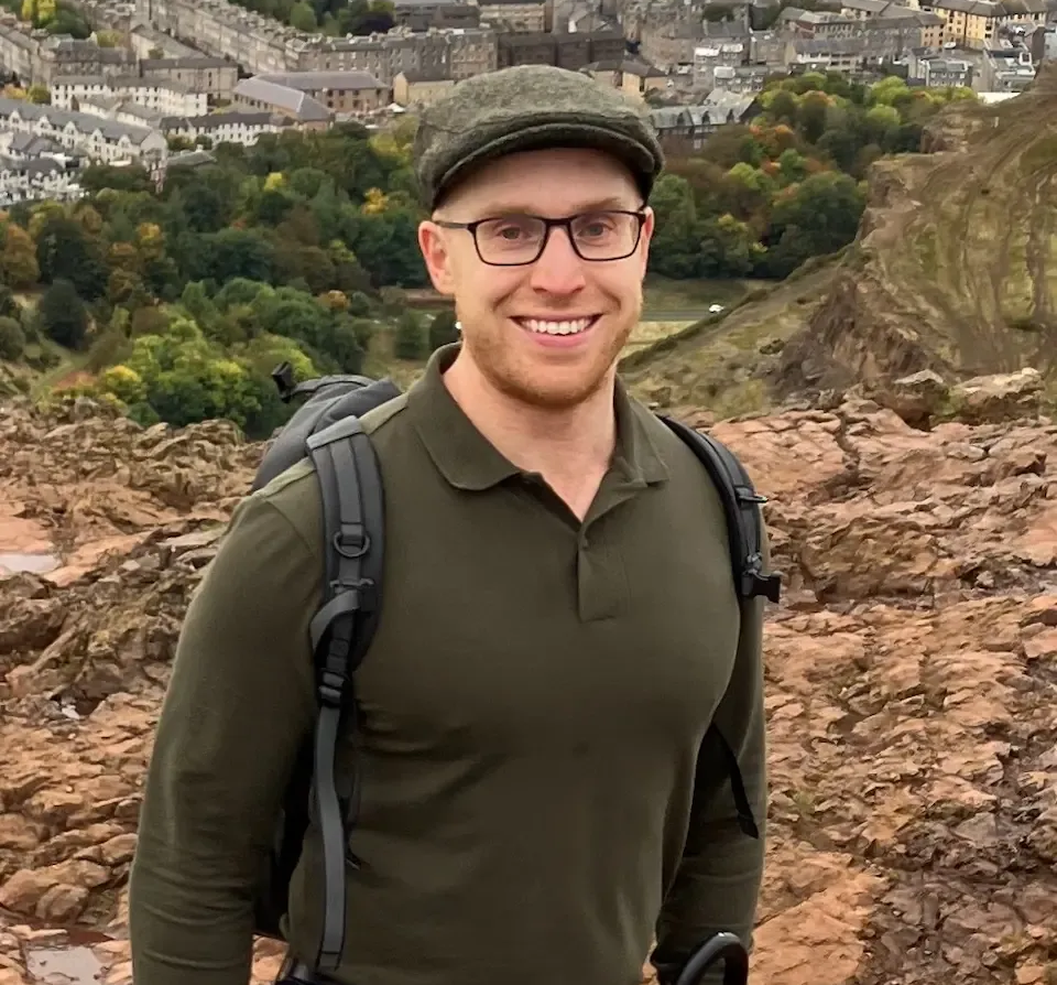 Local tour guide Lewis, an expert who provides walking tours around Edinburgh.
