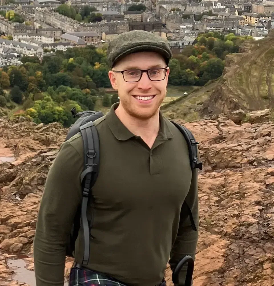 Local tour guide Lewis, an expert who provides walking tours around Edinburgh.