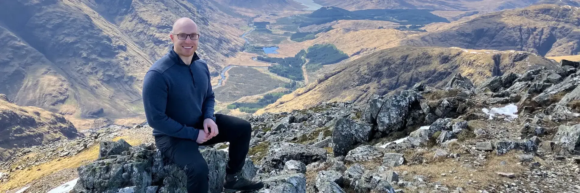Expert tour guide Lewis, a local who provides picturesque walking tours around Edinburgh.