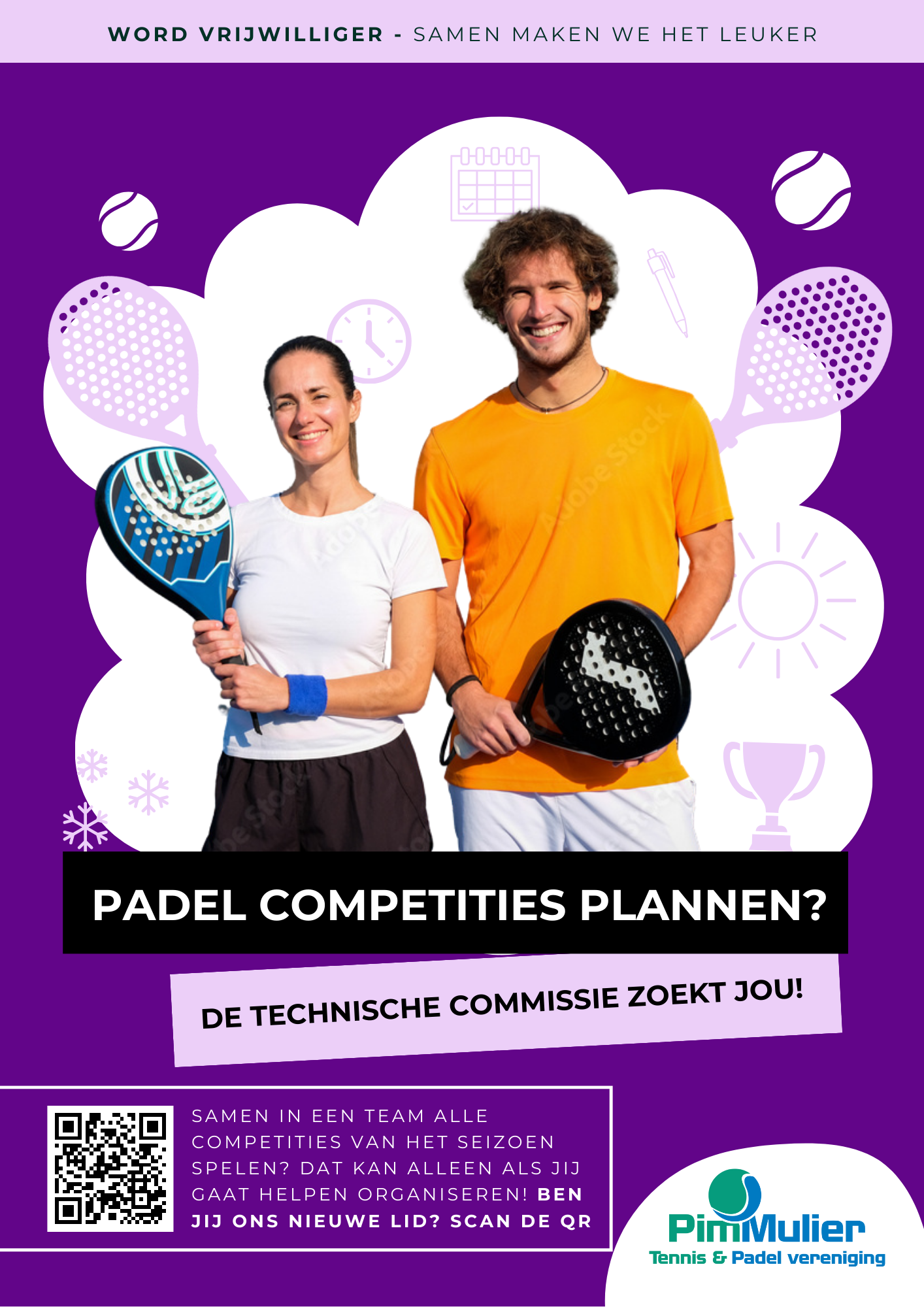 Organiseer mee met de padelcompetities!
