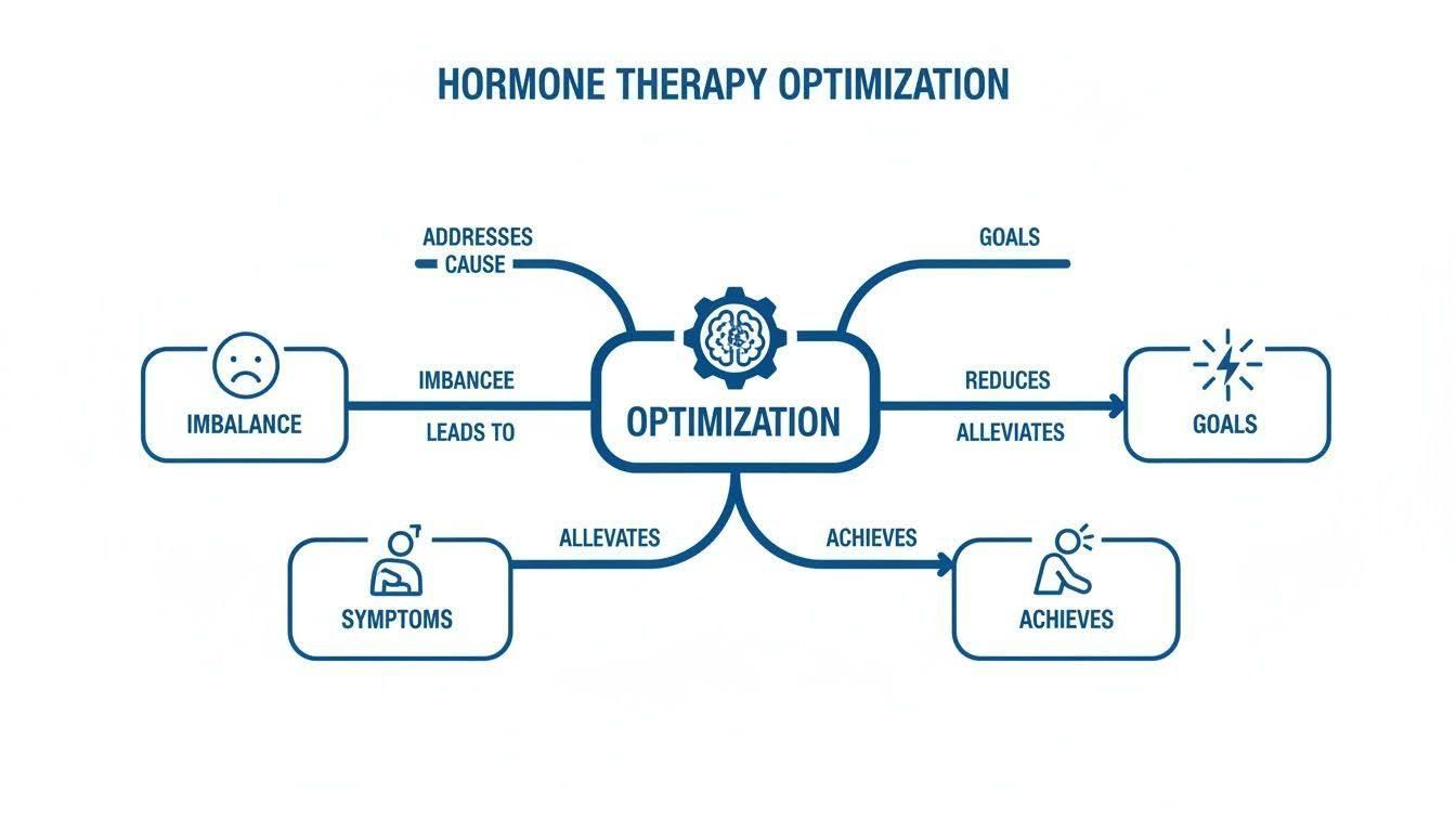 Diagram titled “The Low T-Sleep Disruption Cycle”: low testosterone, poor sleep quality, more low testosterone.