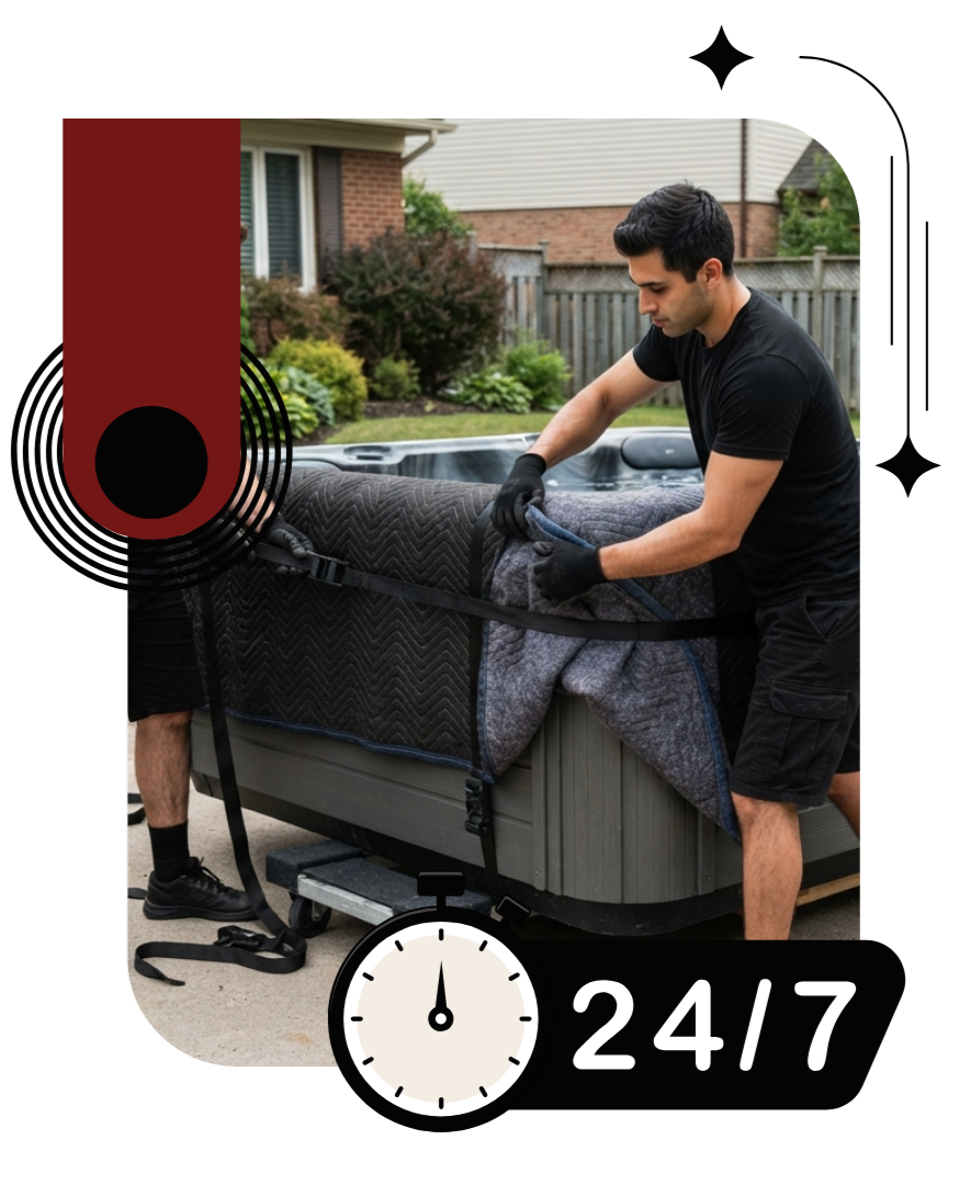 San Antonio Hot Tub Movers crew working on spa relocation project