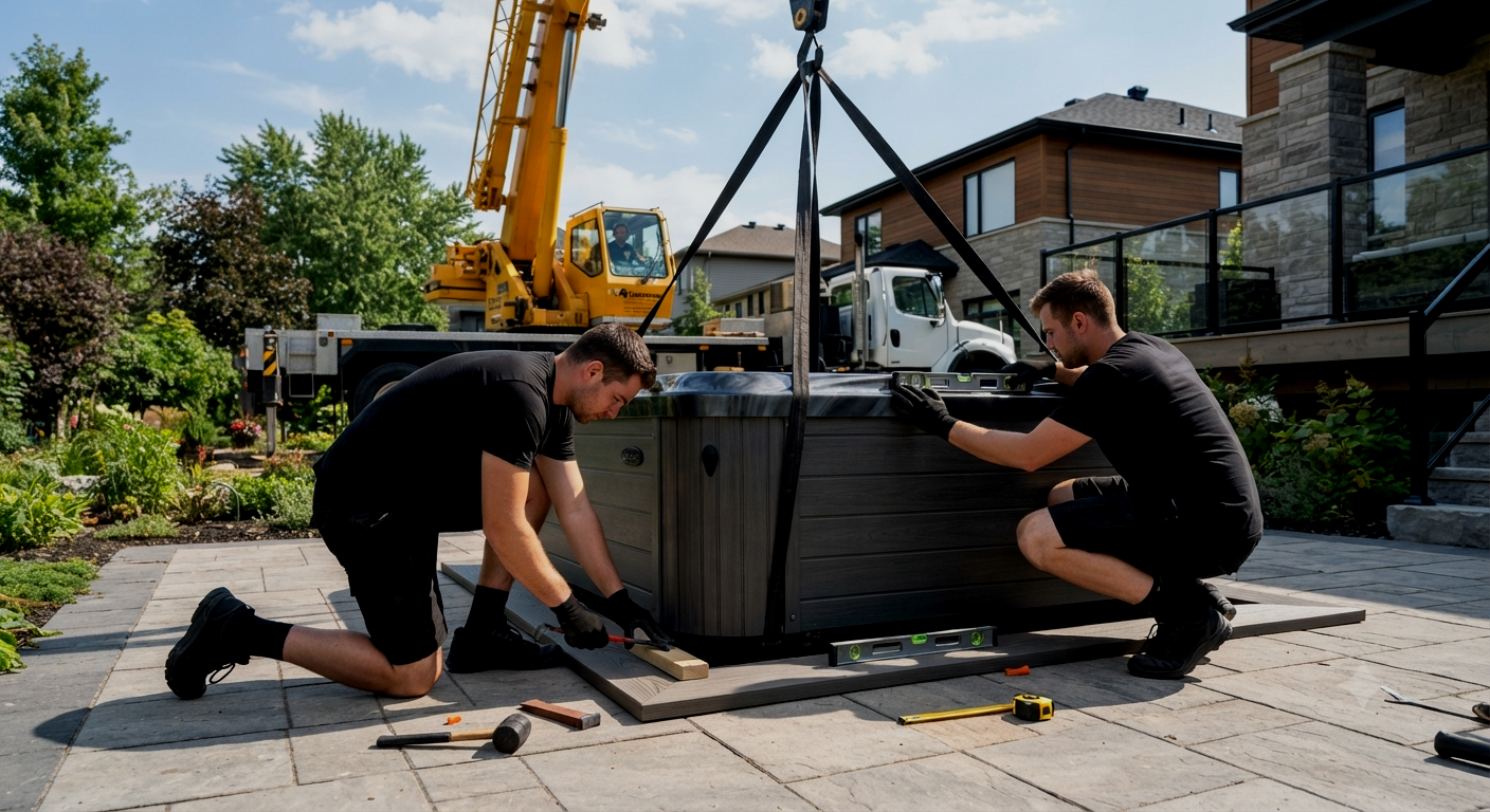 Large spa safely transported by experienced hot tub movers in San Antonio