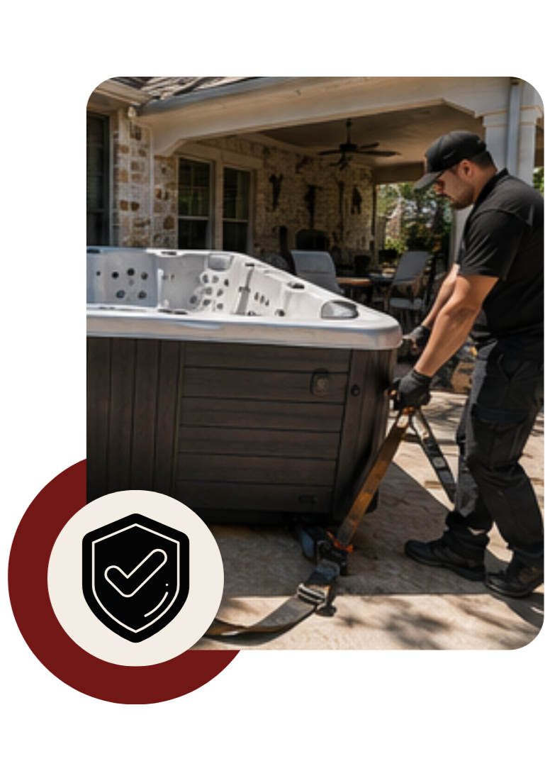 san antonio hot tub movers in action